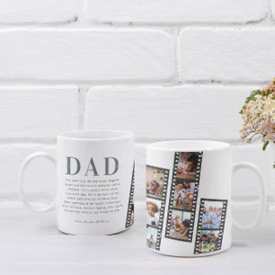 Best Dad   Modern 8 Photo Film Strip Collage Coffee Mug