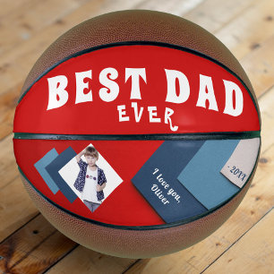 Best Dad Modern Geometrical Photo Father`s Day  Basketball