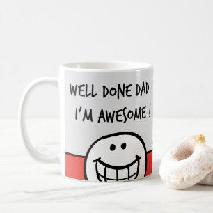 Best dad Mug, Cute, Red, Funny Father's day Coffee Mug