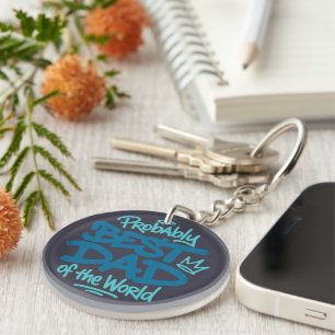 Best Dad of the World T-Shirt Keychain