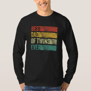 Best Dad Of Twins Pregnancy Announcement Funny Vin T-Shirt