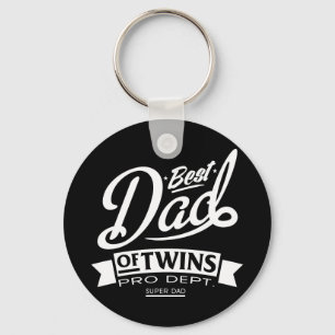 Best Dad Of Twins Pro Dept. Super Dad Keychain