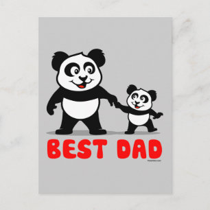 Best Dad Panda Postcard