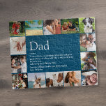 Best Dad Papa Father Definition 14 Photo Blue Jigsaw Puzzle<br><div class="desc">14 photo collage jigsaw for you to personalize for your special papa, dad, daddy or father to create a unique gift for Father's day, birthdays, Christmas or any day you want to show how much he means to you. A perfect way to show him how amazing he is every day....</div>