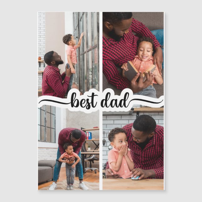 Best Dad Personalized 4 Photo Collage (Front)