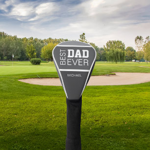 Best Dad Personalized Name Grey Golf Head Cover