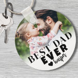 Best Dad Personalized Photo Keychain<br><div class="desc">Best Dad Ever Personalized Photo Keychain. This personalized "Best Dad Ever" keychain is a meaningful keepsake designed to celebrate Dad and his unique role wherever he goes. Crafted with bold, modern typography, it features "Best Dad Ever" with an option to switch to "Best Dad By Par" for golf fans, making...</div>