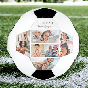 Best Dad Photo Collage Father Soccer Ball