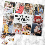 Best Dad Photo Collage Jigsaw Puzzle<br><div class="desc">Personalized "Best Dad Ever" Jigsaw Puzzle with Photo Collage. This fun and stylish jigsaw puzzle is a perfect way to showcase cherished memories. The design features space for eight photos, arranged in a border around the edge while keeping the focus on the meaningful text in the centre. At the centre,...</div>