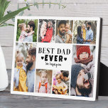 Best Dad Photo Collage Plaque<br><div class="desc">Personalized "Best Dad Ever" Photo Plaque with Easel Stand. This fun and stylish photo plaque is a perfect way to showcase cherished memories. The design features space for eight photos, creating a border around the edge while keeping the focus on the meaningful text in the centre. At the centre, "Best...</div>