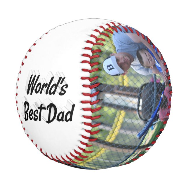 Best Dad Photo Fathers Day  Baseball (Angled)