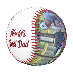 Best Dad Photo Fathers Day burgundy Baseball