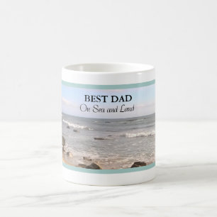 Best Dad Photo of Wavy Atlantic Ocean Blue Sky Coffee Mug