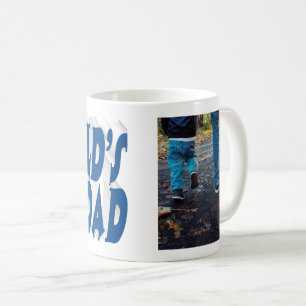 Best Dad photo sea blue 3d text Coffee Mug