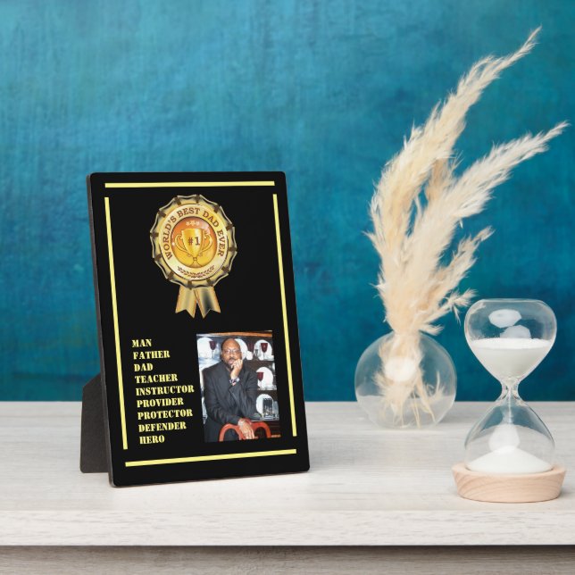 Best Dad Plaque (Side)