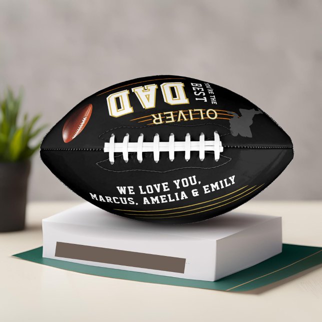 Best Dad Player Silhouette Father Keepsake Football (Creator Uploaded)