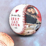 Best Dad Red Heart 4 Photo Collage Baseball<br><div class="desc">Best Dad Red Heart 4 Photo Collage Baseball. Make a special baseball ball for the best dad ever with a cute red heart. Add your favourite 4 photos into the template and customize the text with your names. Sweet keepsake birthday gift or Father`s day gift for father.</div>