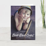 Best Dad | Retro Calligraphy Father's Day Card<br><div class="desc">Customizable father's day photo card featuring retro calligraphy script. Other colours and similar items can be found in my store.</div>