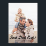 Best Dad | Retro Calligraphy Father's Day Card<br><div class="desc">Customizable father's day photo card featuring retro calligraphy script. Other colours and similar items can be found in my store.</div>