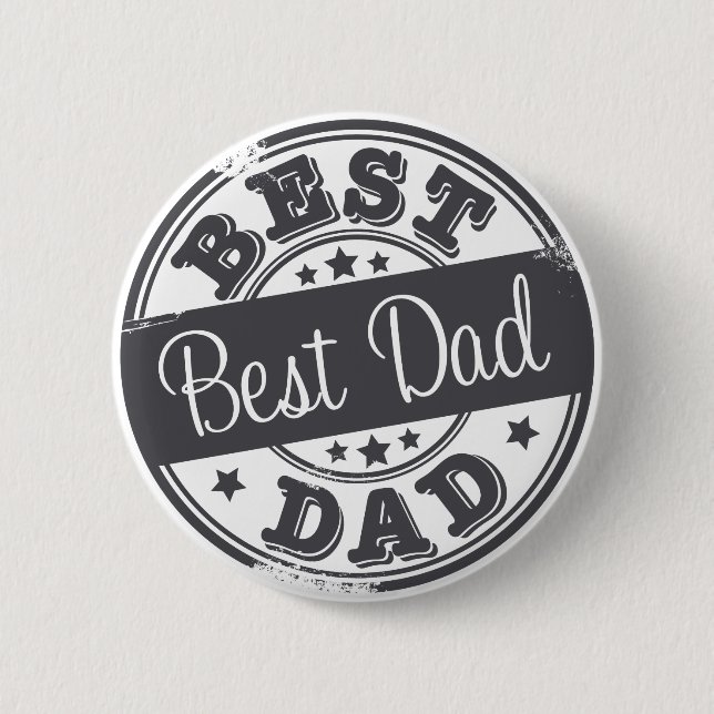 Best Dad - rubber stamp effect - 2 Inch Round Button (Front)