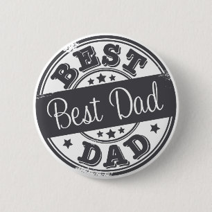 Best Dad - rubber stamp effect - 2 Inch Round Button