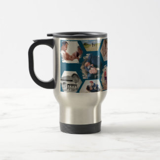 "Best Dad Since" photos and customizable date Travel Mug
