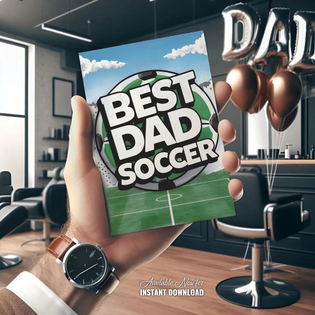 Best Dad soccer graffiti fathers day Holiday Card (Creator Uploaded)
