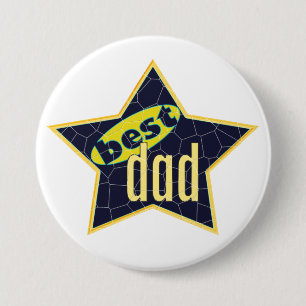 Best Dad Star 2 3 Inch Round Button
