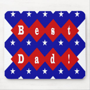 Best Dad Stars and Diamonds Mouse Pad