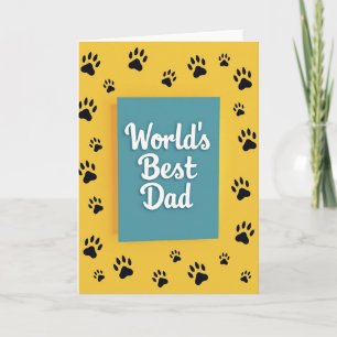 Best Dad Teal Blue Card