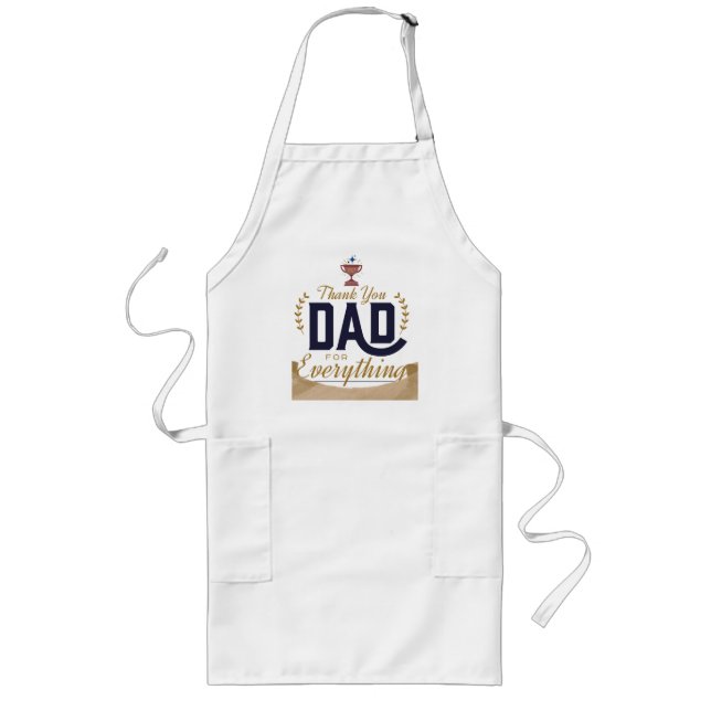 Best Dad – Thank You Design Long Apron (Front)