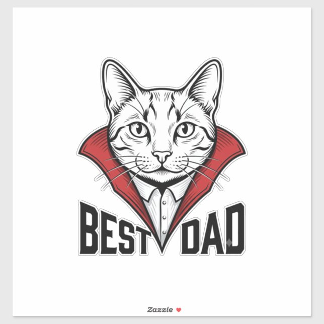 Best Dad Vampire Cat Vintage Engraving Design_1 (Sheet)