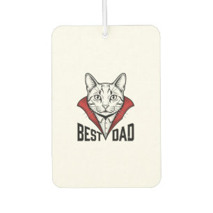 Best Dad Vampire Cat Vintage Engraving Design_1 Air Freshener