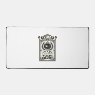 Best Dad Vintage Engraving Father’s Day Desk Mat