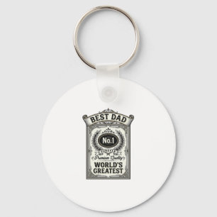 Best Dad Vintage Engraving Father’s Day Keychain
