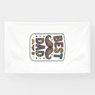 Best Dad Vintage Moustache Vector Father Design_1 Banner
