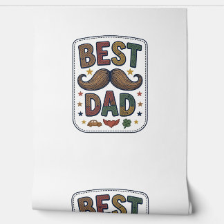 Best Dad Vintage Moustache Vector Father Design_1 Wallpaper