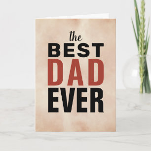 Best Dad Watercolor Typography Father`s Day Card