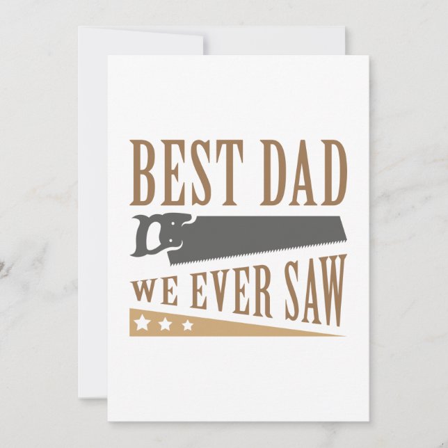 Best Dad We Ever Saw Thank You Card (Front)