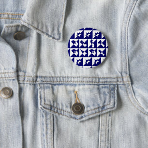 Best Dad Wild Text in Blue 2 Inch Round Button