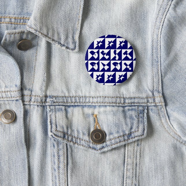 Best Dad Wild Text in Blue 2 Inch Round Button (In Situ)
