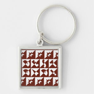 Best Dad Wild Text in Red Keychain