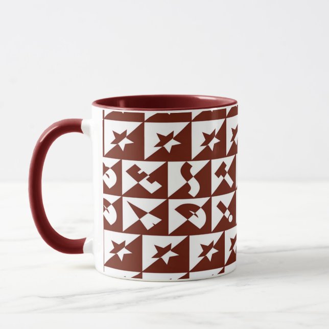 Best Dad Wild Text in Red Mug (Left)