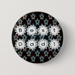 Best Dad with Neon Stars 2 Inch Round Button