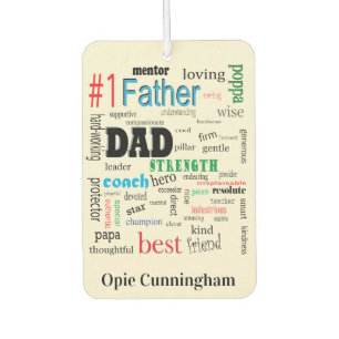 Best Dad Word Cloud Fabulous Epic Air Freshener