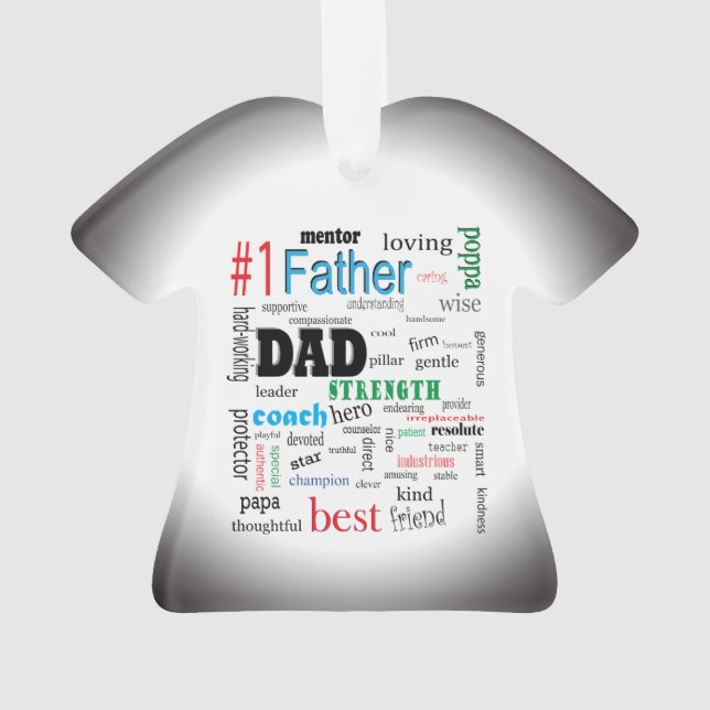 Best Dad Word Cloud Ornament (Back)