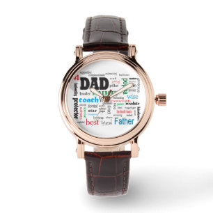 Best Dad Word Cloud Watch