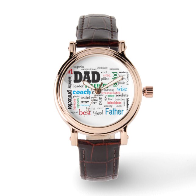 Best Dad Word Cloud Watch (Front)