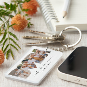Best Dada Ever 4 Photo Collage First Father's Day Keychain