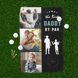 Best Daddy By Par | Monogram Photo Collage Golf Towel<br><div class="desc">Give your golf pro dad a Father's Day gift he can proudly use on the golf course! "Best Daddy by Par" golf towel featuring three of your favourite photos, father and child silhouette, and a personalized monogram. Makes a perfect gift for Father's Day, Christmas, or his birthday. These are Father’s...</div>